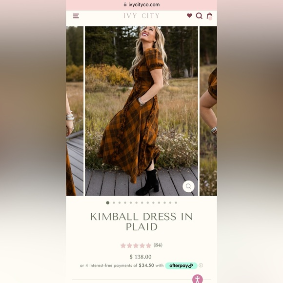 Matching SET Ivy City Co Mommy & Me Kimball Plaid Dresses - Picture 5 of 8